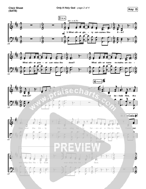 Only A Holy God Choir Vocals (SATB) (CityAlight)