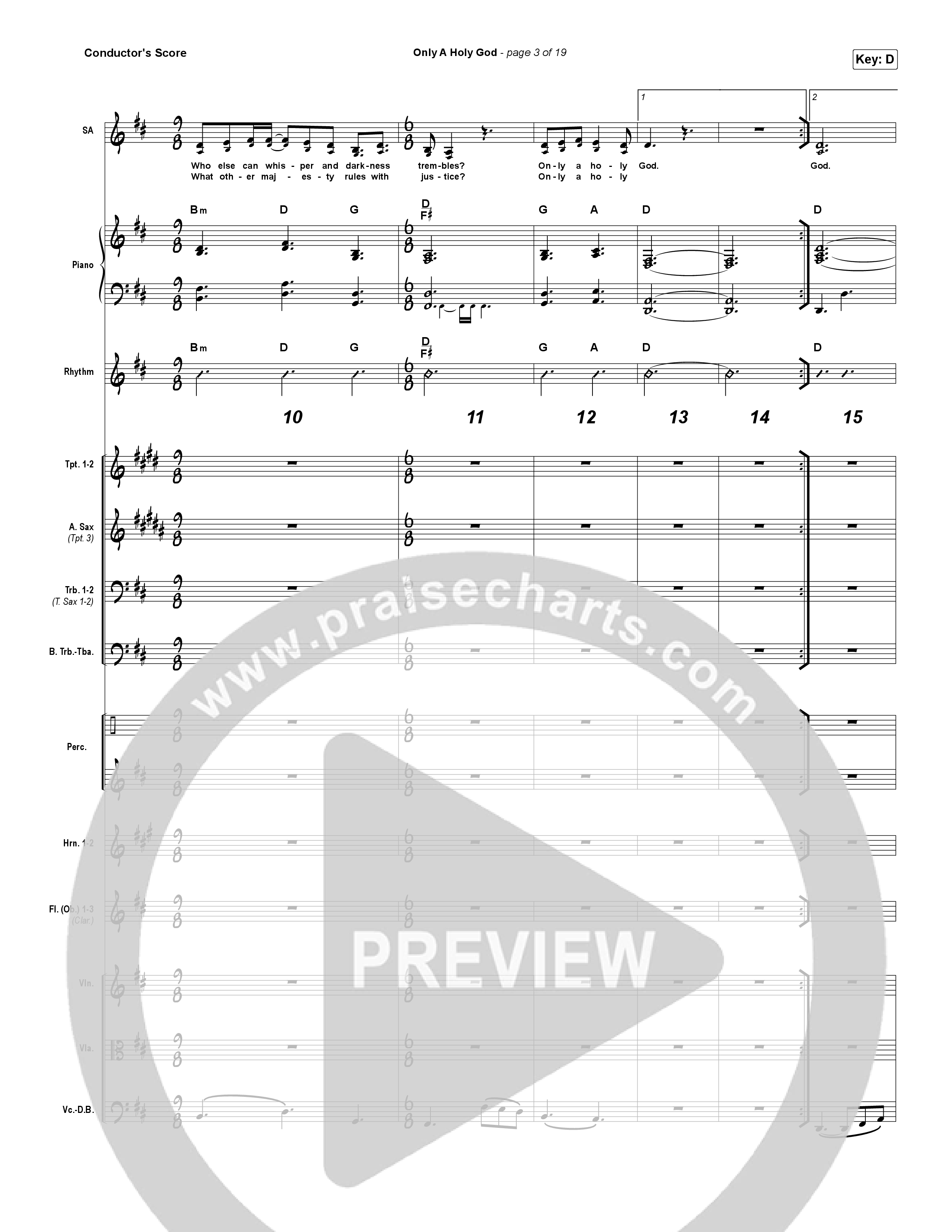 Only A Holy God Conductor's Score (CityAlight)