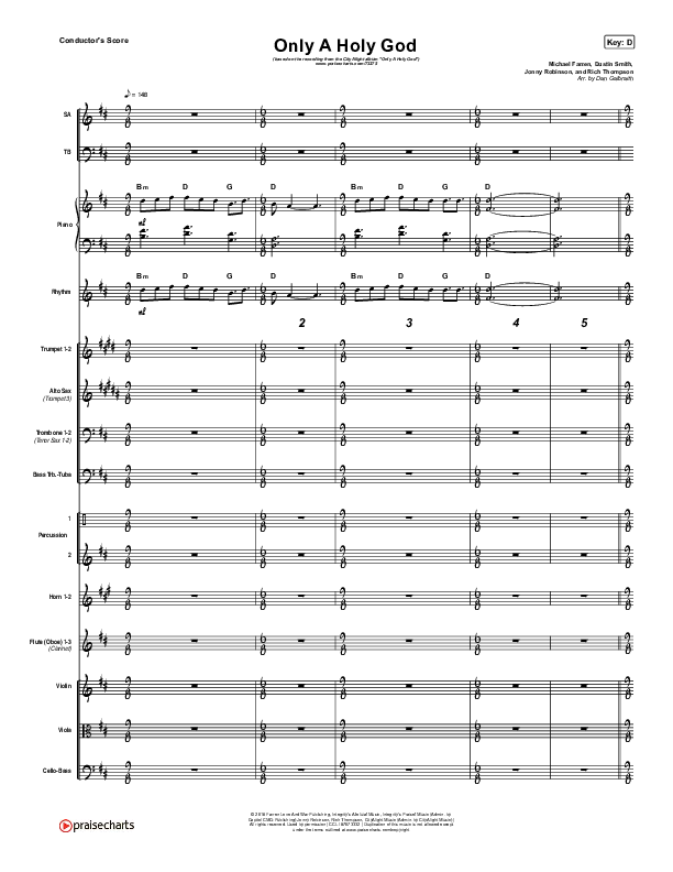 Only A Holy God Conductor's Score (CityAlight)