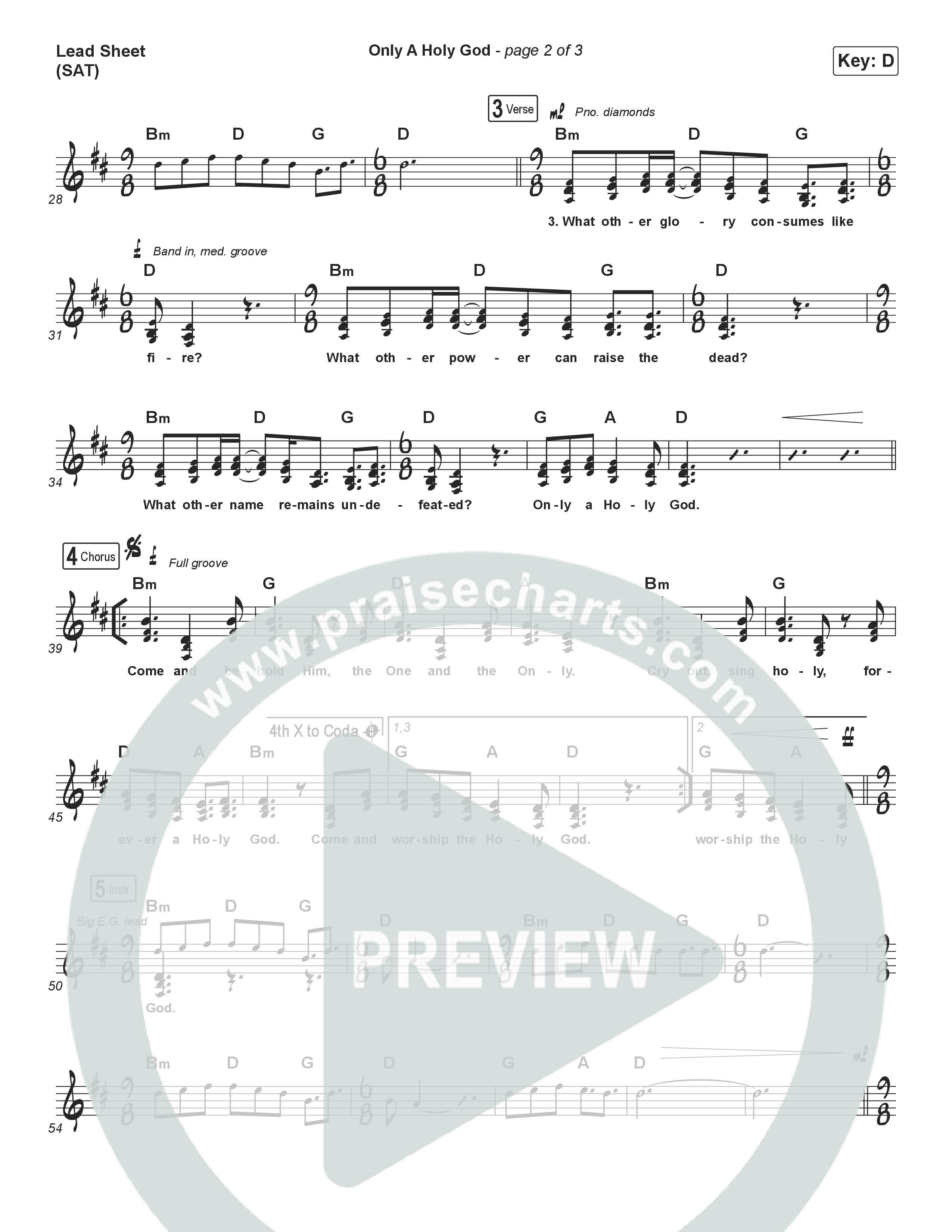 Only A Holy God Piano/Vocal Pack (CityAlight)