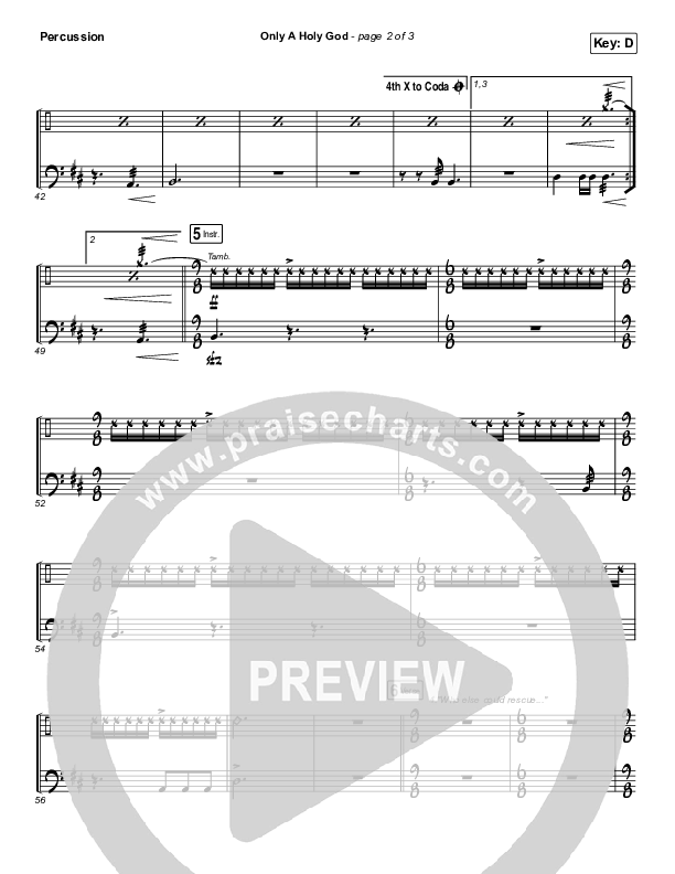 Only A Holy God Percussion (CityAlight)