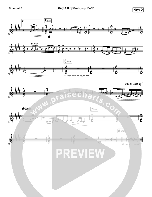 Only A Holy God Trumpet 3 (CityAlight)