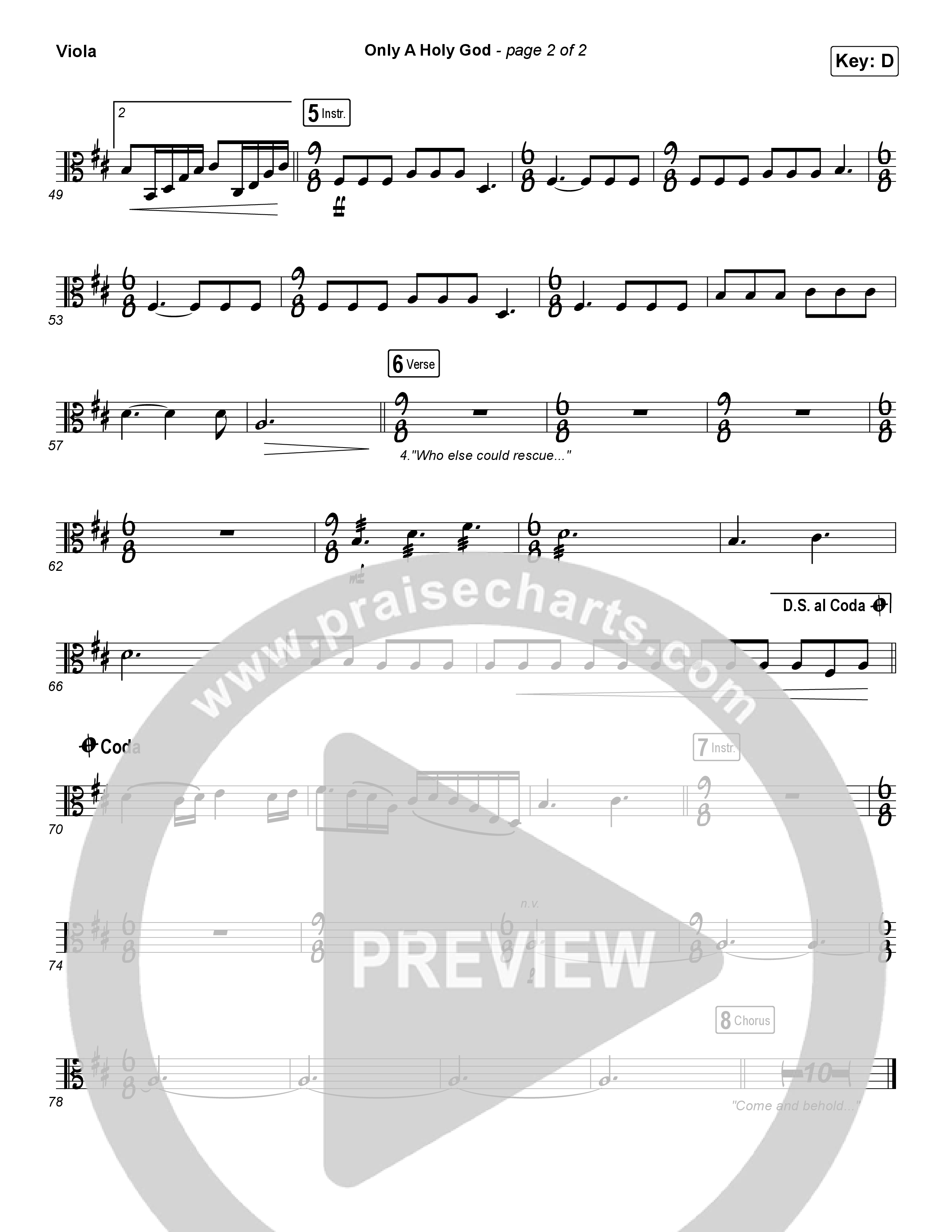 Only A Holy God Viola (CityAlight)