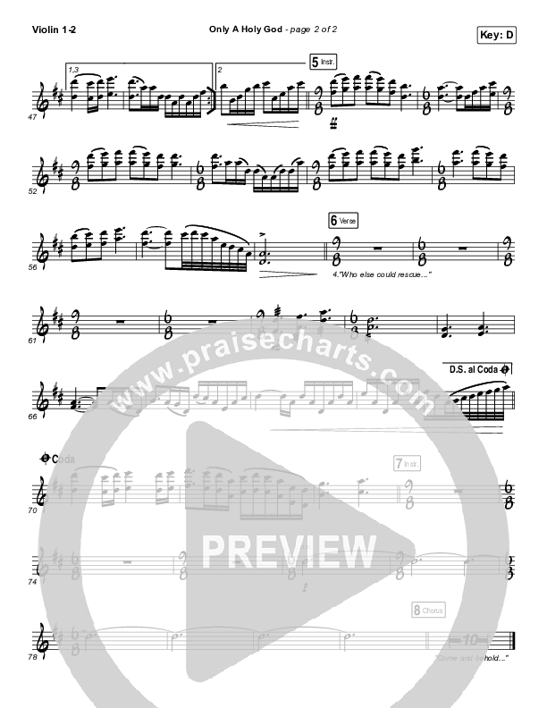 Only A Holy God Violin 1,2 (CityAlight)