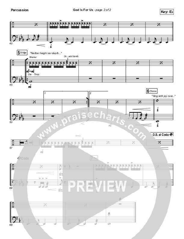 God Is For Us Percussion (CityAlight)