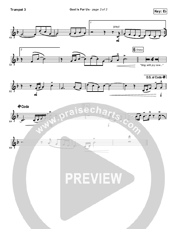 God Is For Us Trumpet 3 (CityAlight)