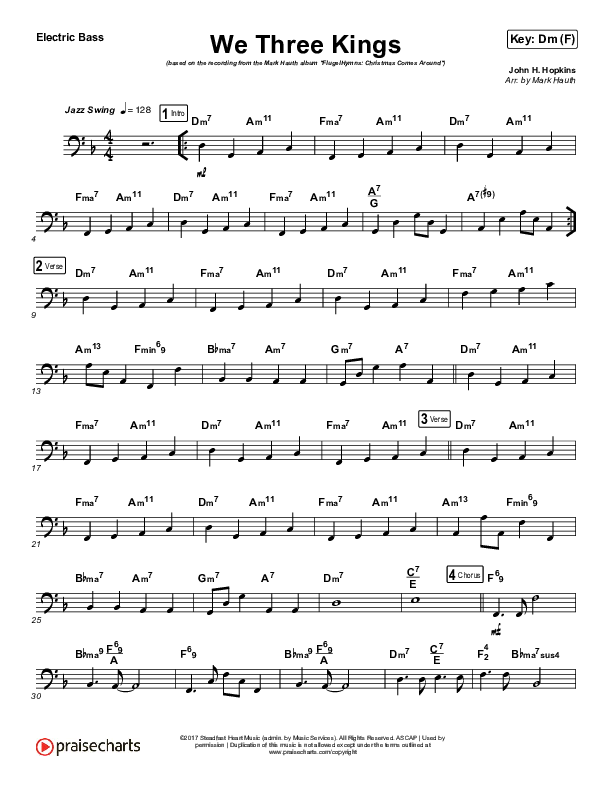 We Three Kings Bass Guitar (Mark Hauth)