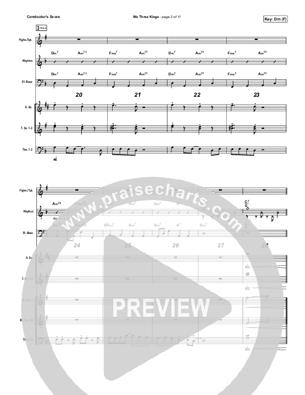 We Three Kings Conductor's Score (Mark Hauth)