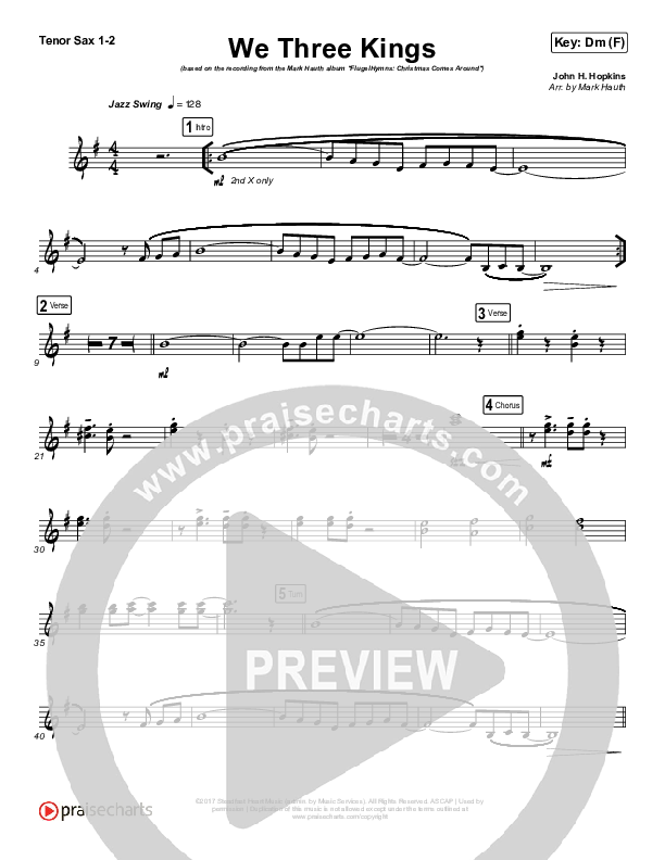 We Three Kings Tenor Sax 1/2 (Mark Hauth)