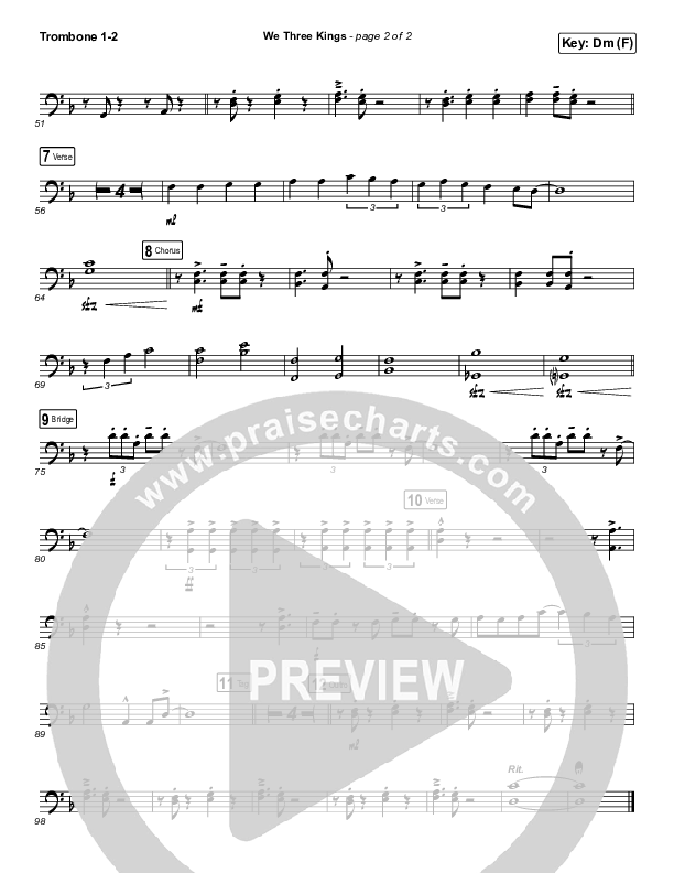 We Three Kings Trombone 1/2 (Mark Hauth)