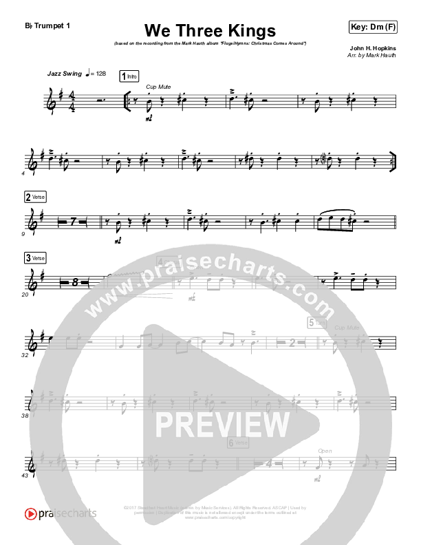 We Three Kings Trumpet 1 (Mark Hauth)