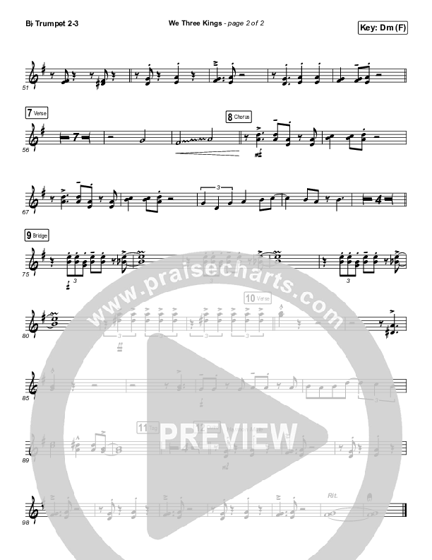 We Three Kings Trumpet 2/3 (Mark Hauth)