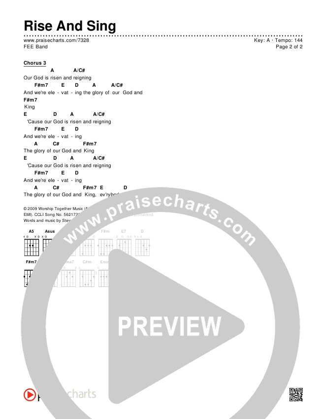 Rise And Sing Chords & Lyrics (FEE Band)