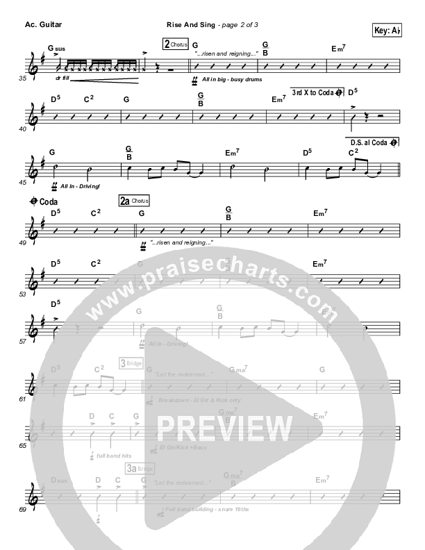 Rise And Sing Acoustic Guitar (FEE Band)