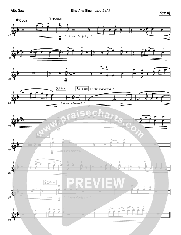 Rise And Sing Alto Sax (FEE Band)