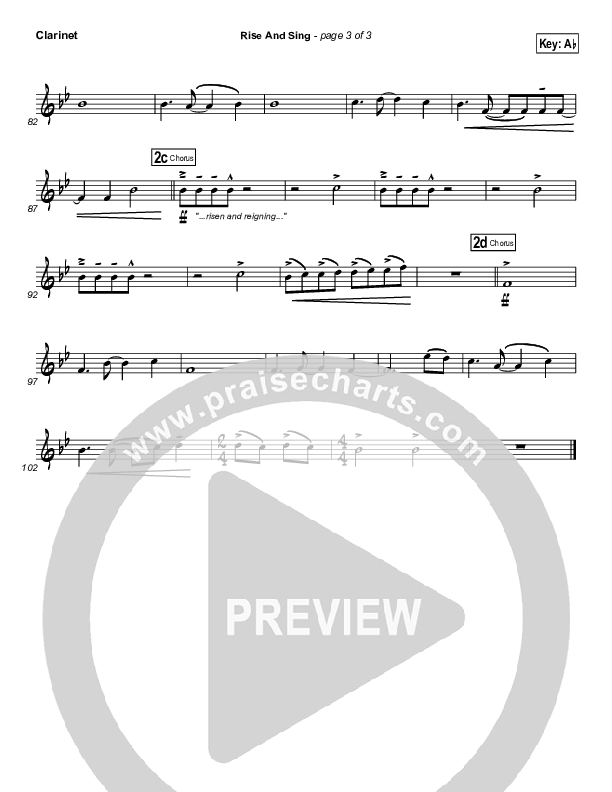 Rise And Sing Clarinet (FEE Band)