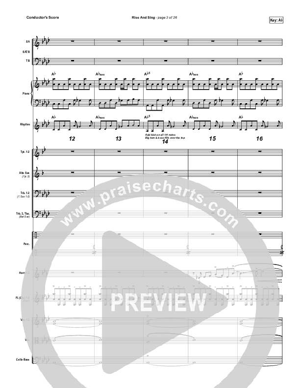 Rise And Sing Conductor's Score (FEE Band)