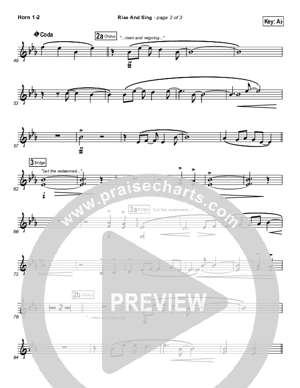 Rise And Sing French Horn 1/2 (FEE Band)