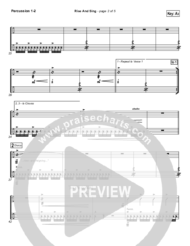 Rise And Sing Percussion 1/2 (FEE Band)