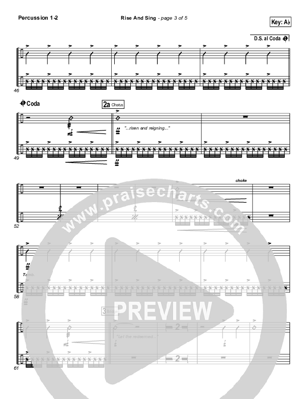 Rise And Sing Percussion 1/2 (FEE Band)