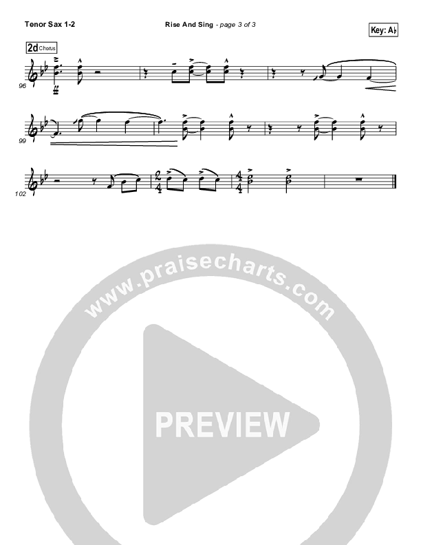 Rise And Sing Tenor Sax 1/2 (FEE Band)