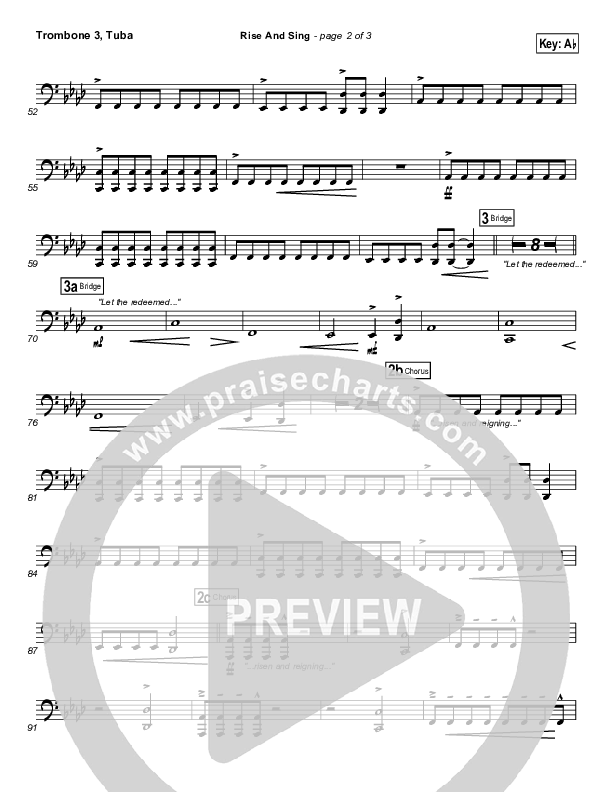 Rise And Sing Trombone 3/Tuba (FEE Band)