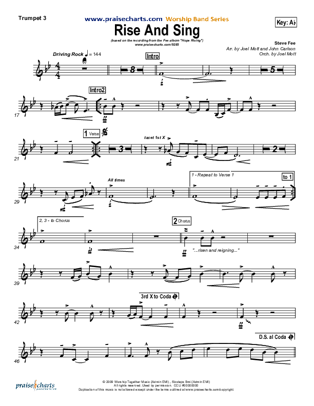 Rise And Sing Trumpet 3 (FEE Band)