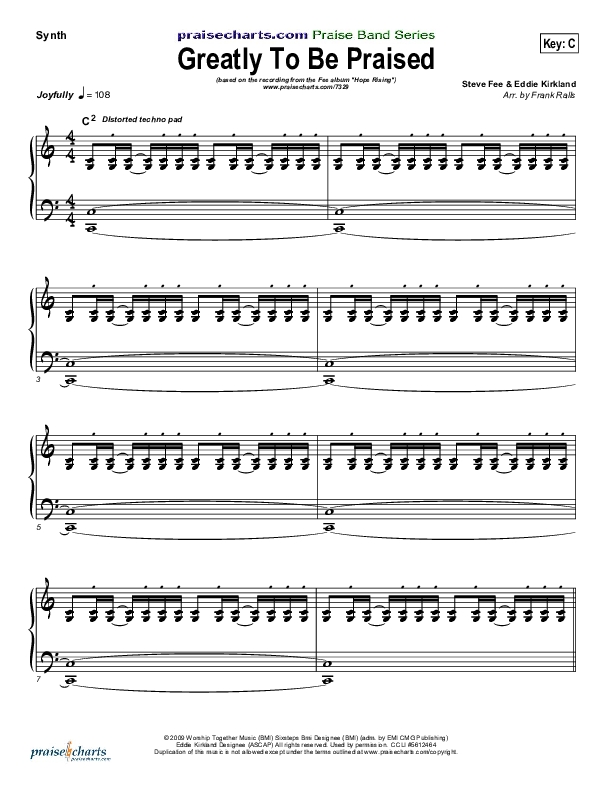 Greatly To Be Praised Synth Strings (FEE Band)