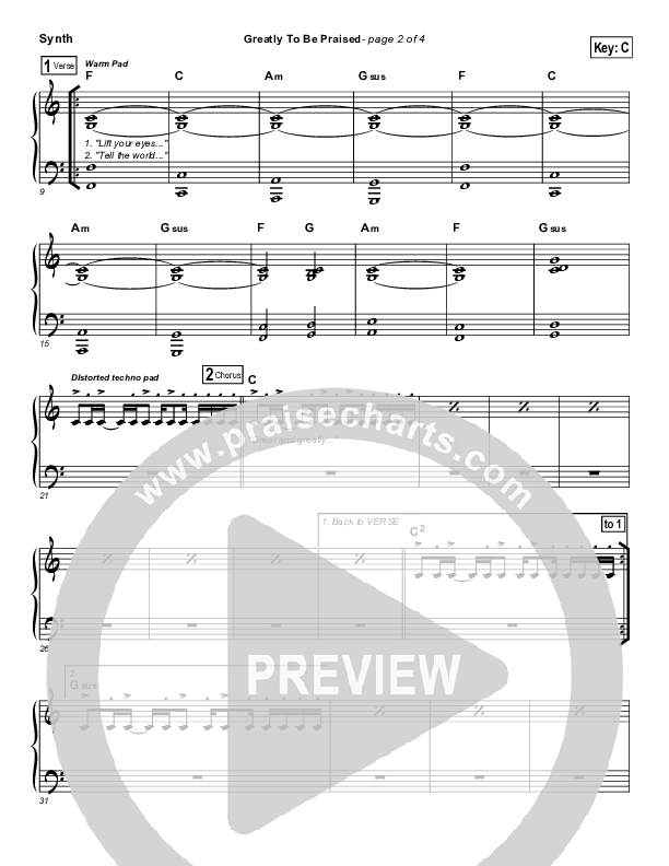 Greatly To Be Praised Synth Strings (FEE Band)