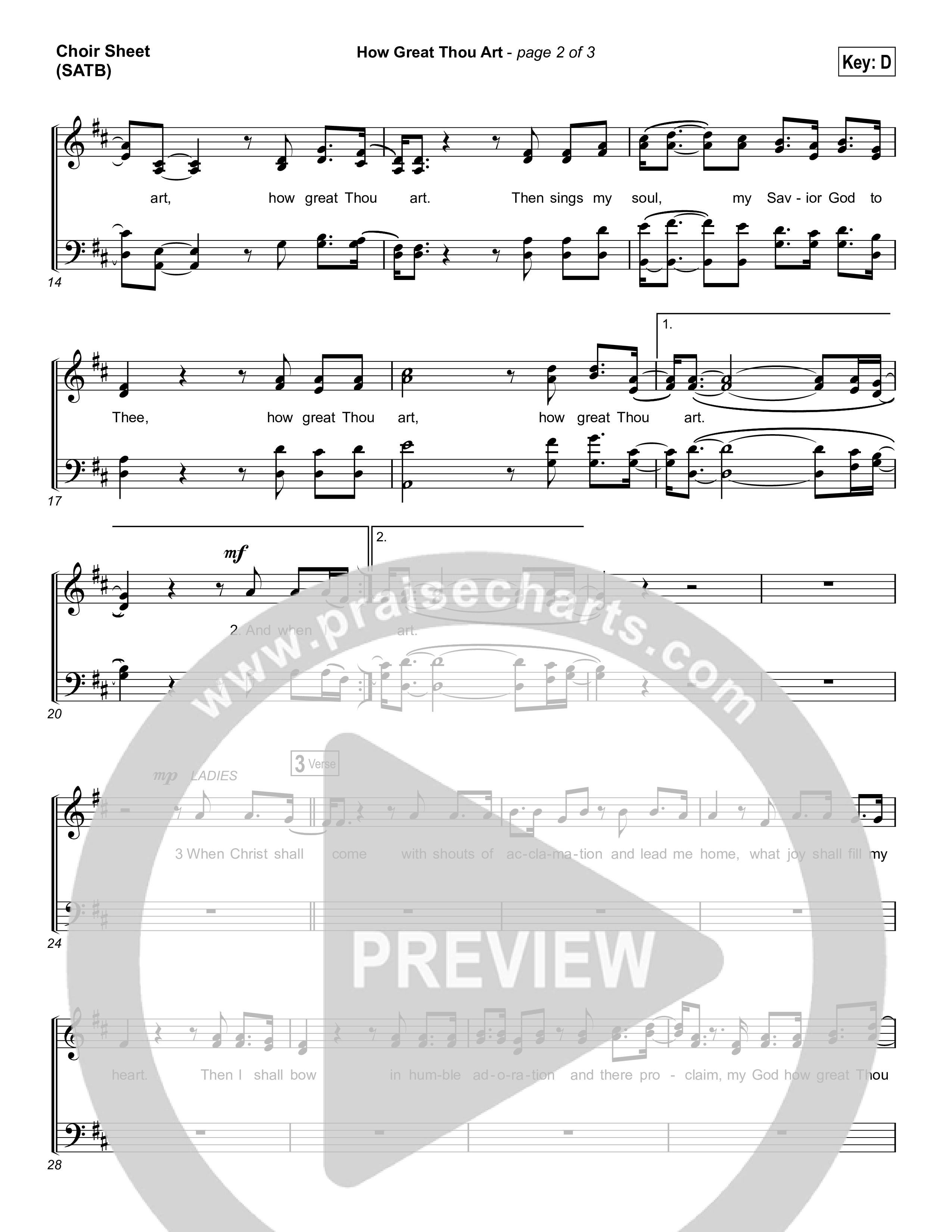 How Great Thou Art (Choral Anthem SATB) Choir Vocals (SATB) (Shane & Shane / The Worship Initiative / Arr. Luke Gambill)