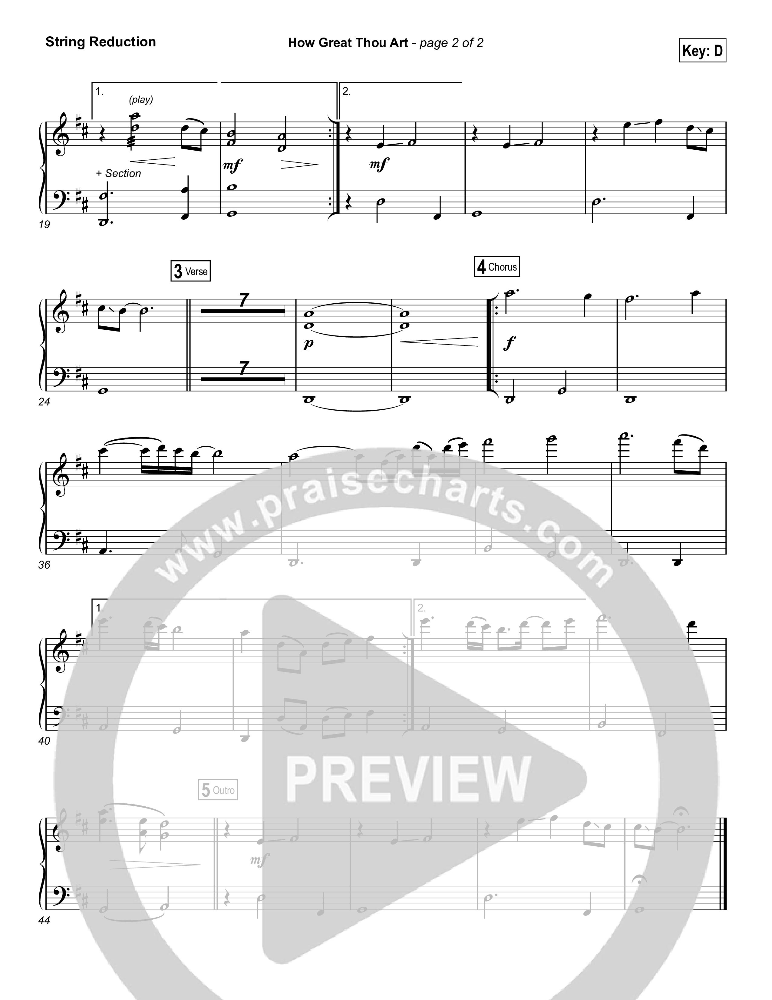 How Great Thou Art (Choral Anthem SATB) String Reduction (Shane & Shane / The Worship Initiative / Arr. Luke Gambill)