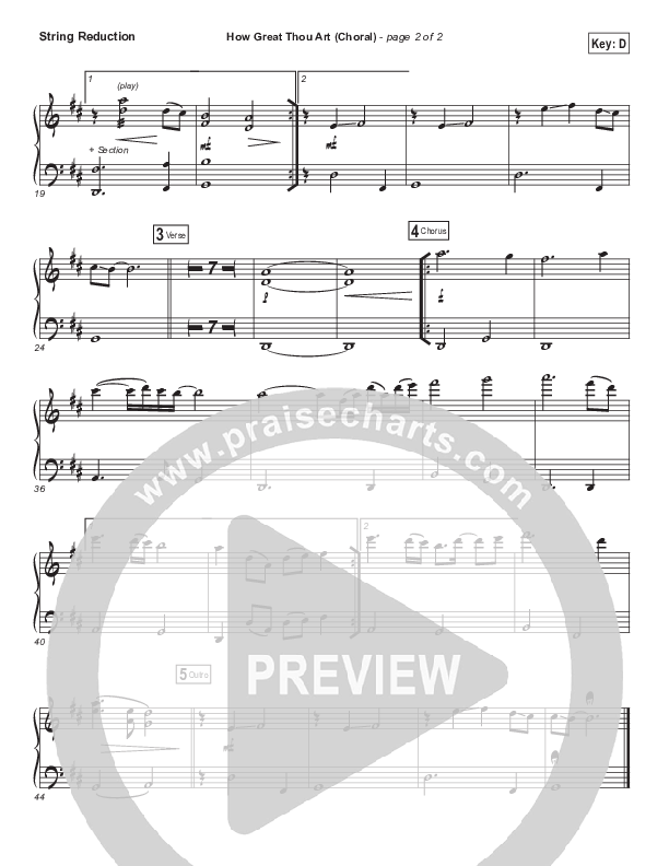 How Great Thou Art (Choral Anthem SATB) String Pack (Shane & Shane / The Worship Initiative / Arr. Luke Gambill)
