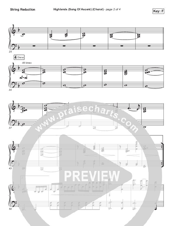 Highlands (Song Of Ascent) (Choral Anthem SATB) Synth Strings (Hillsong UNITED / Arr. Luke Gambill)