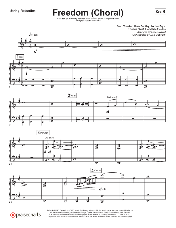Freedom (Choral Anthem SATB) Synth Strings (Jesus Culture / Kim Walker-Smith / Arr. Luke Gambill)