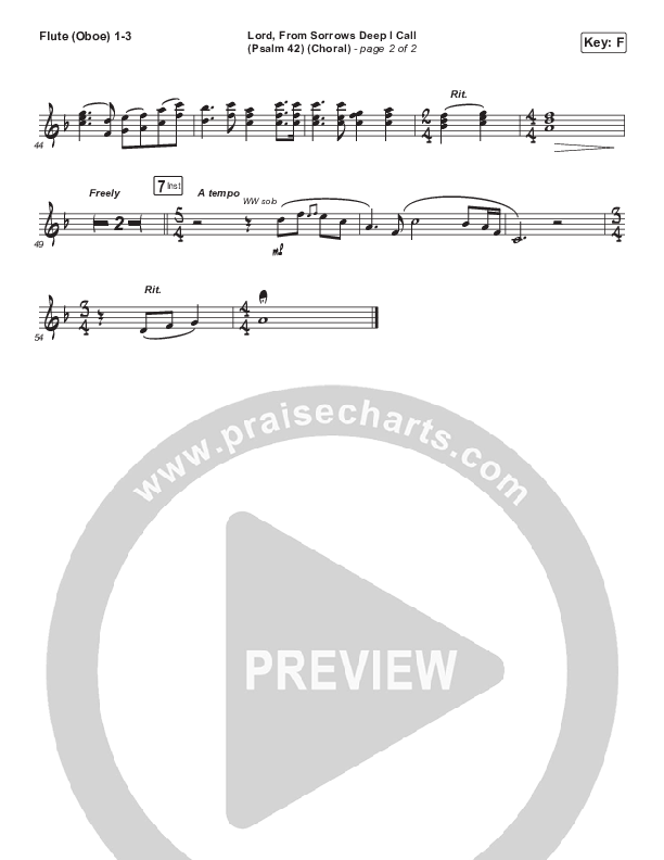 Lord From Sorrows Deep I Call (Psalm 42) (Choral Anthem SATB) Wind Pack (Matt Papa / Keith & Kristyn Getty / Arr. Luke Gambill)