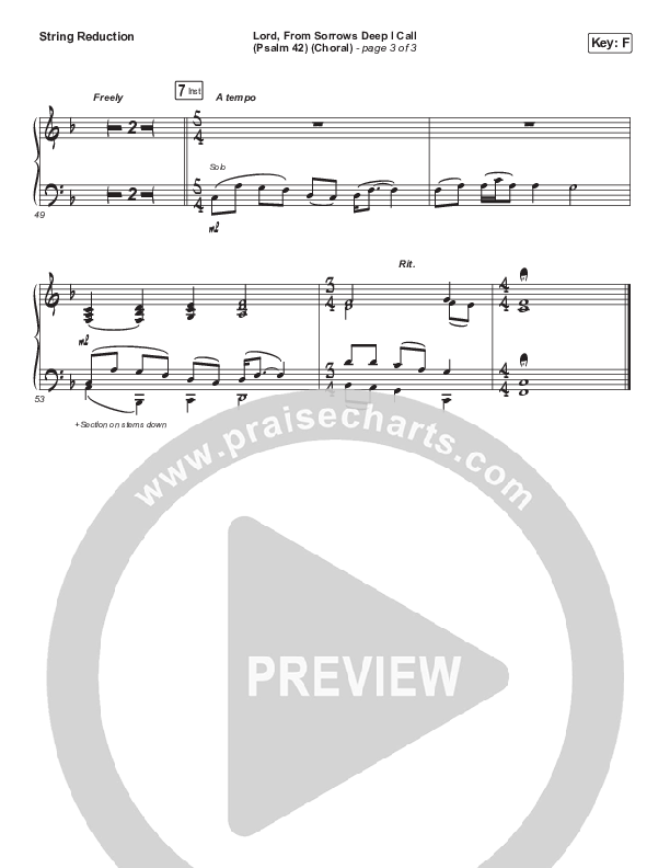 Lord From Sorrows Deep I Call (Psalm 42) (Choral Anthem SATB) Synth Strings (Matt Papa / Keith & Kristyn Getty / Arr. Luke Gambill)