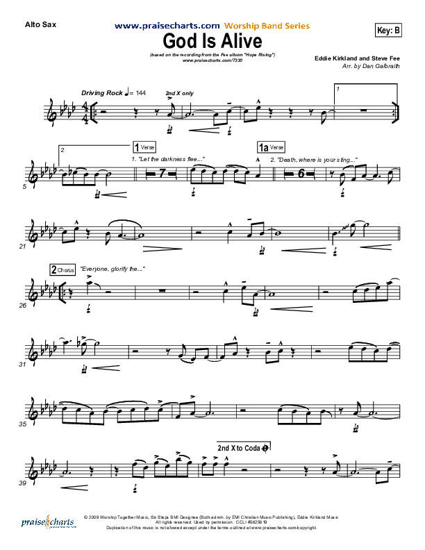 God Is Alive Alto Sax (FEE Band)