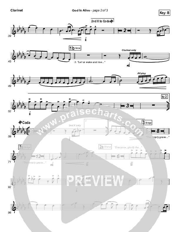 God Is Alive Clarinet (FEE Band)