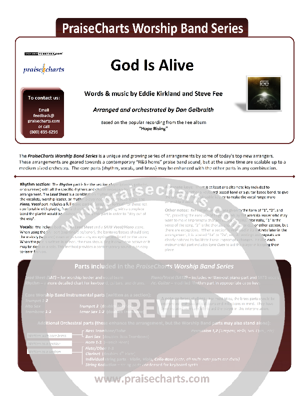 God Is Alive Orchestration (FEE Band)