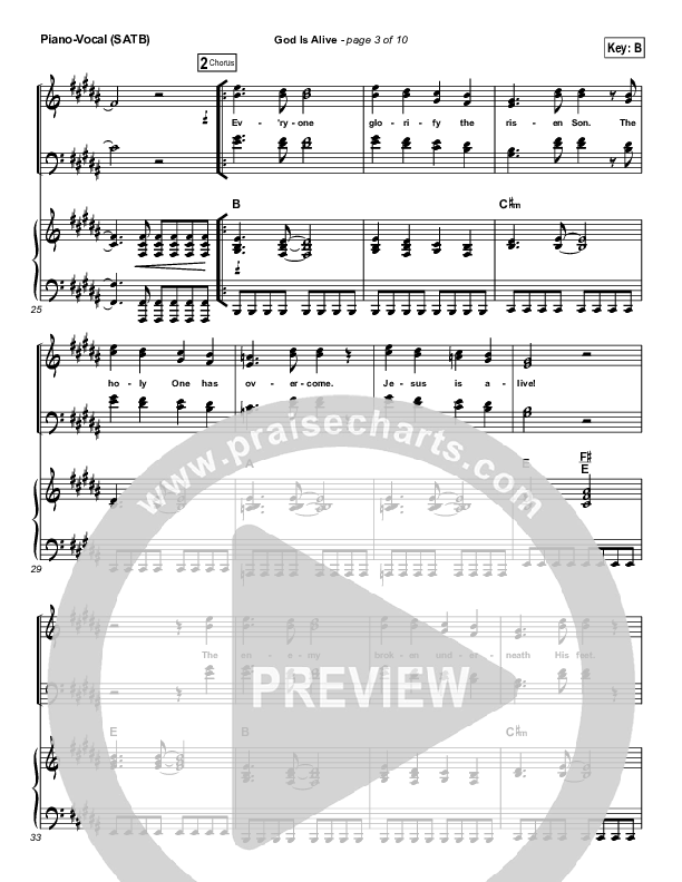 God Is Alive Piano/Vocal (SATB) (FEE Band)