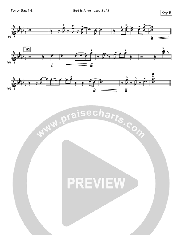 God Is Alive Tenor Sax 1/2 (FEE Band)