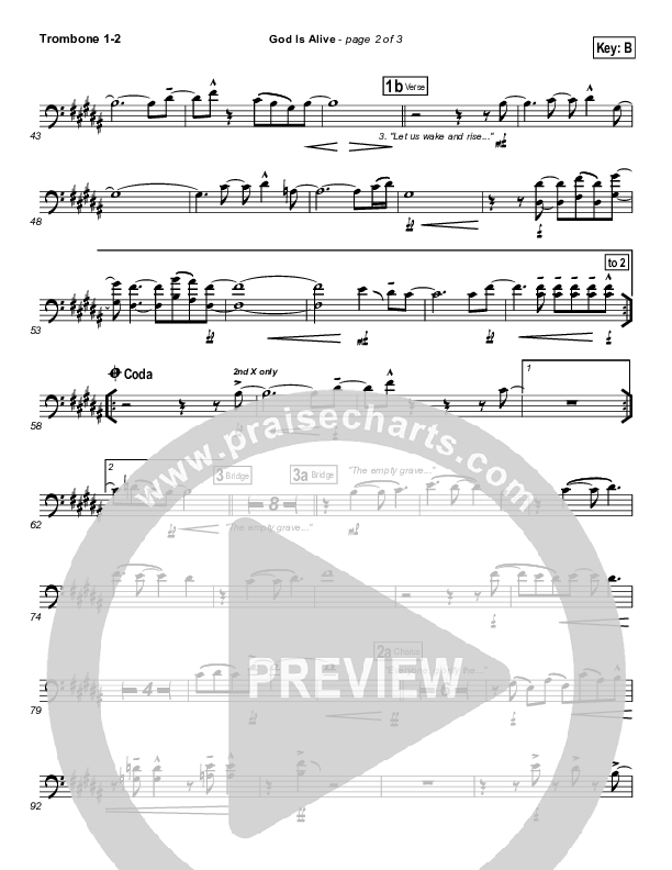 God Is Alive Trombone 1/2 (FEE Band)