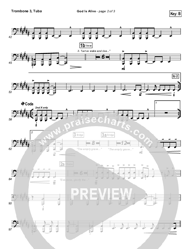 God Is Alive Trombone 3/Tuba (FEE Band)