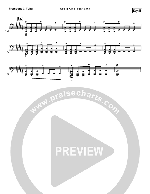 God Is Alive Trombone 3/Tuba (FEE Band)
