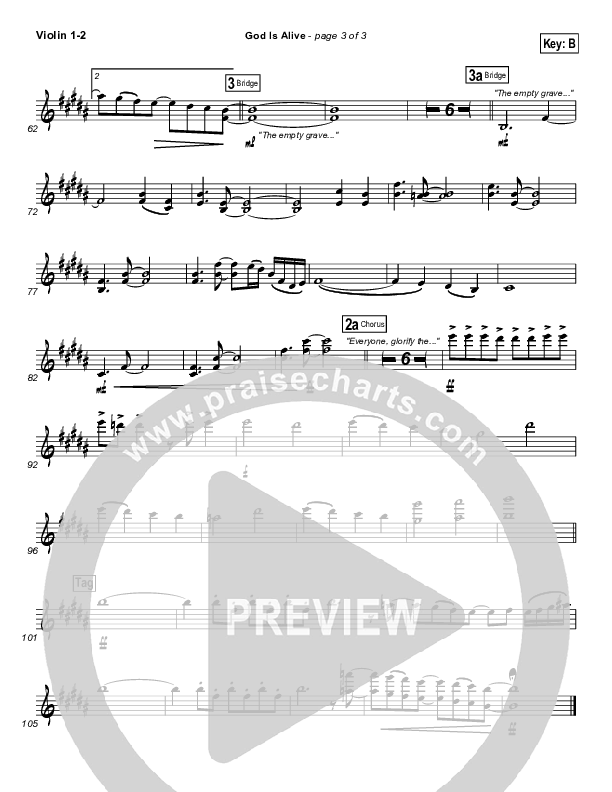 God Is Alive Violin 1/2 (FEE Band)
