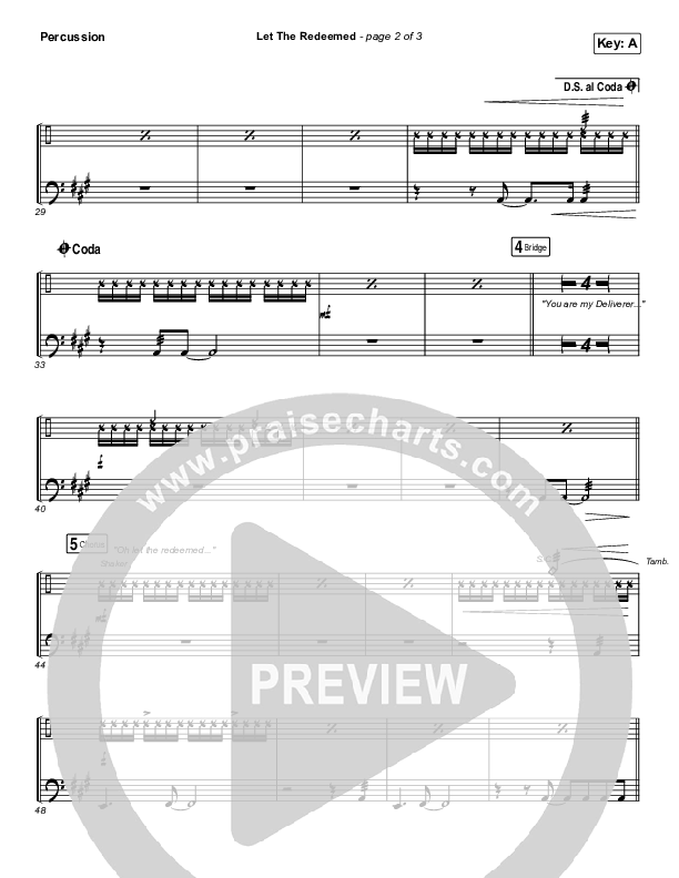 Let The Redeemed Percussion (Josh Baldwin)