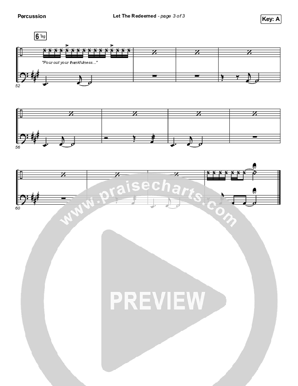 Let The Redeemed Percussion (Josh Baldwin)