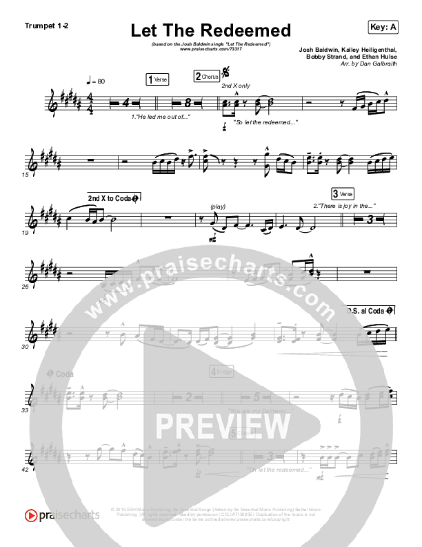 Let The Redeemed Trumpet 1,2 (Josh Baldwin)