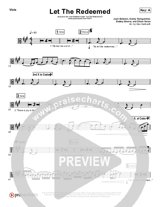 Let The Redeemed Viola (Josh Baldwin)