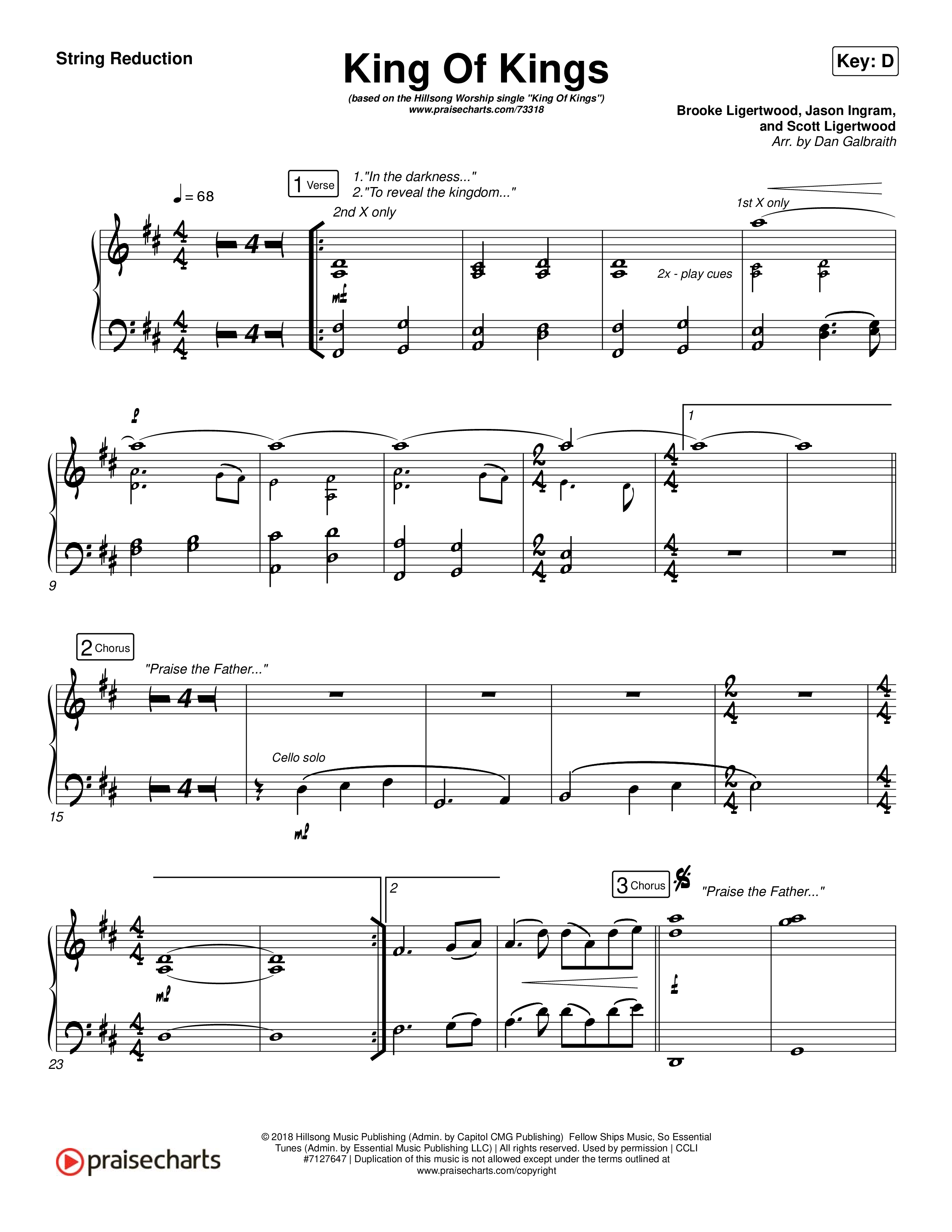 King Of Kings String Reduction (Hillsong Worship)